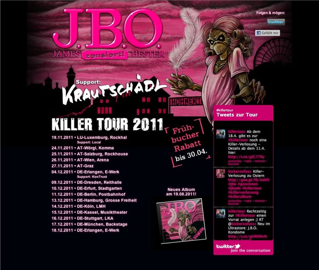 Screenshot: killer-tour.de