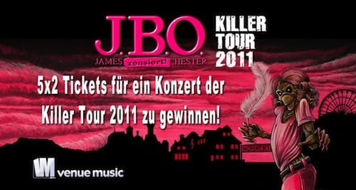 5x2 Tickets für ein Konzert der J.B.O. Killer Tour 2011 zu gewinnen!