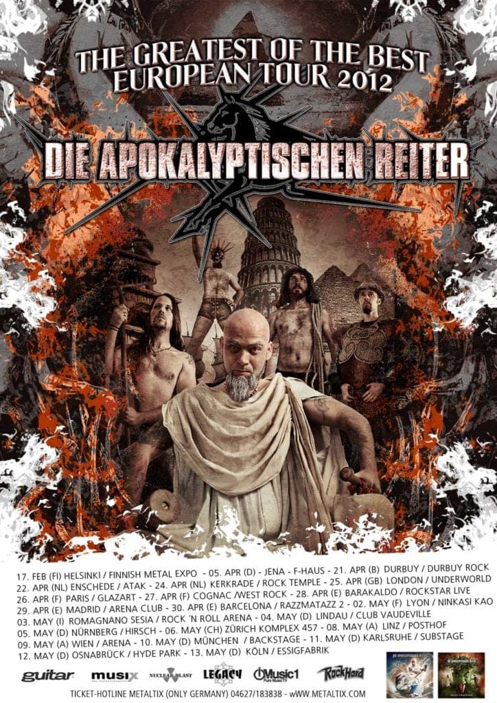 Die Apokalyptischen Reiter: Tourflyer 2012