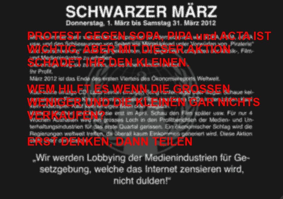 Kein schwarzer März - Protest von Mathias