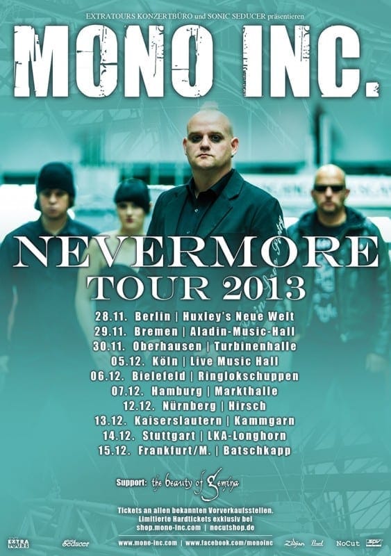 Official Flyer - Mono Inc. Neve