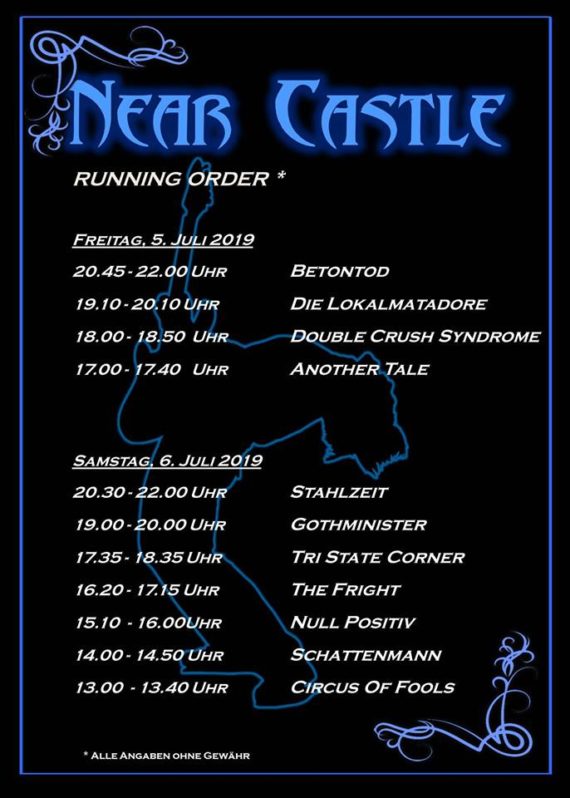 Running Order: Near Castle