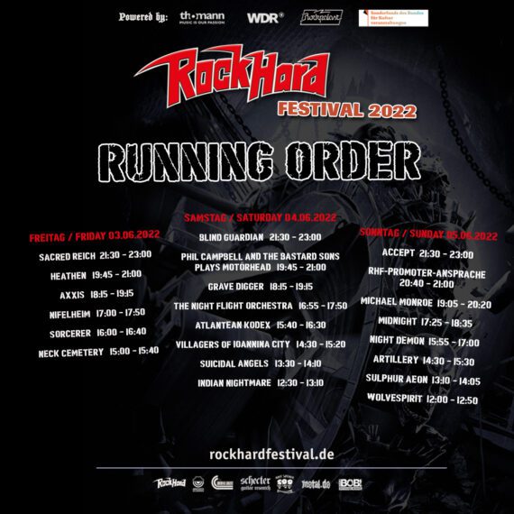 RHF 2022: Running Order